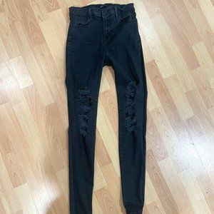 J Brand High Rise Skinny Jeans with Rips on front (27)